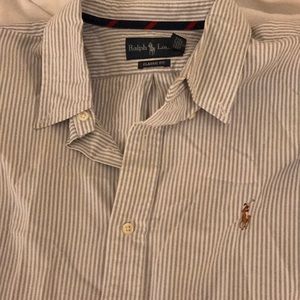 Long sleeve Ralph Lauren button down shirt.